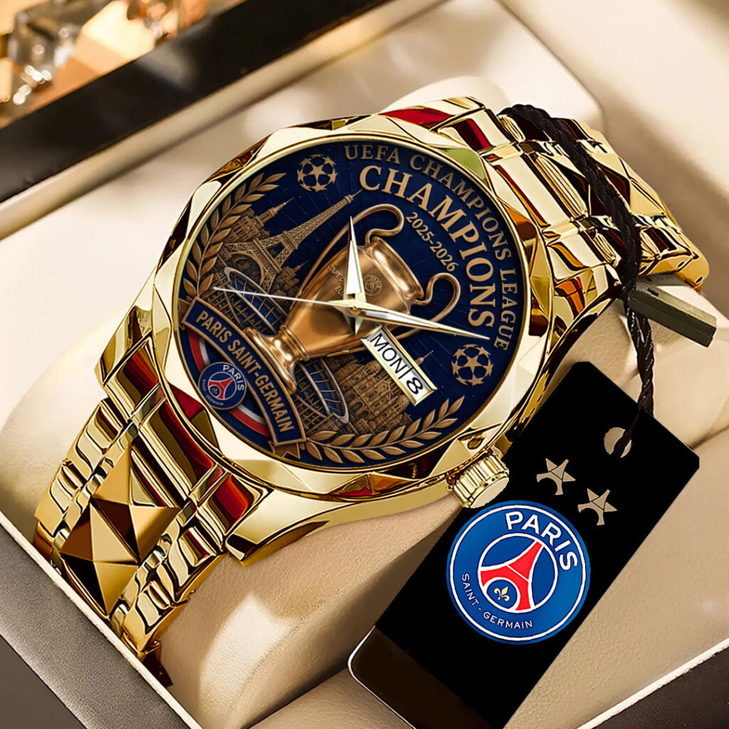Paris Saint-Germain Champions of Europe 25/26 Alloy Luxury Quartz Watch - TANTN23304