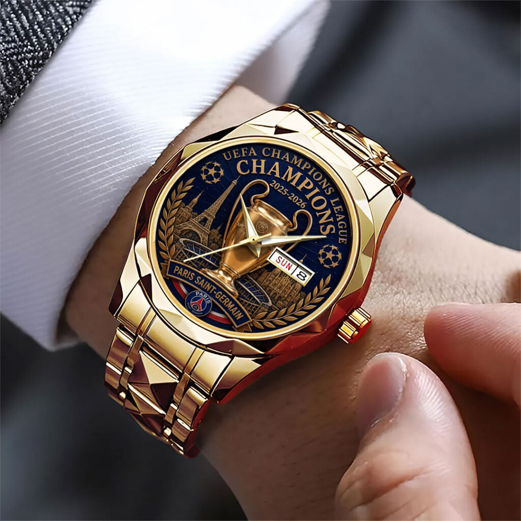 Paris Saint-Germain Champions of Europe 25/26 Alloy Luxury Quartz Watch - TANTN23304