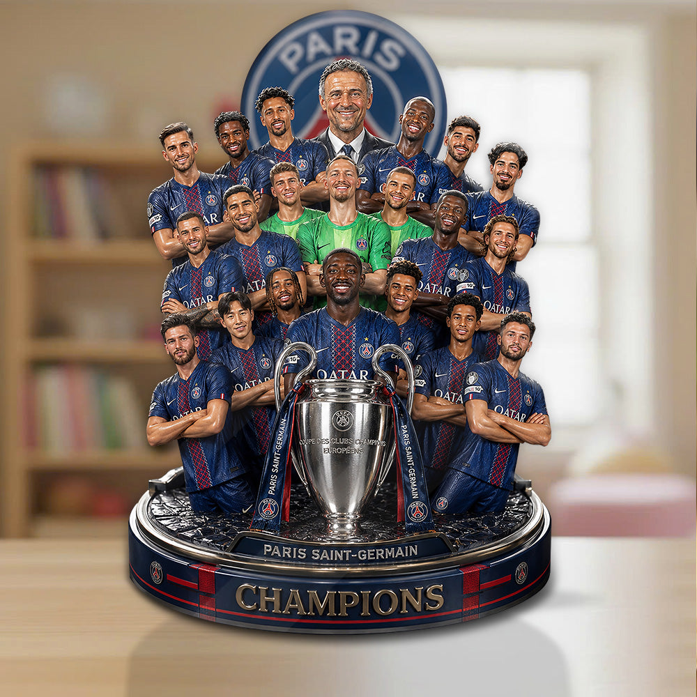 Paris Saint-Germain 25/26 Champions League Champions Custom Shape Acrylic Plaque – GNE6739