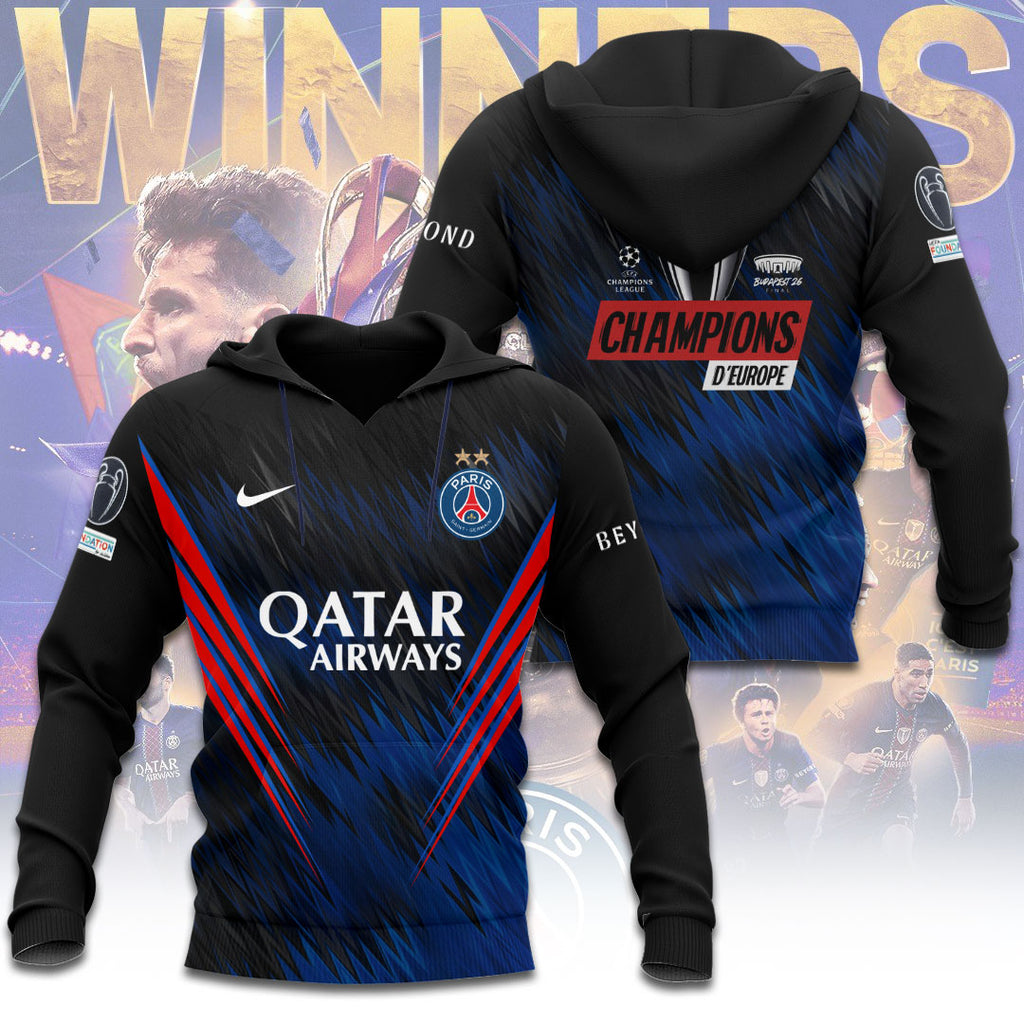 Paris Saint-Germain Champions of Europe 25/26 3D Apparel – TANTN23311