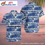 Pacific Waves And Coconut Trees Seattle Seahawks Hawaiian Shirt