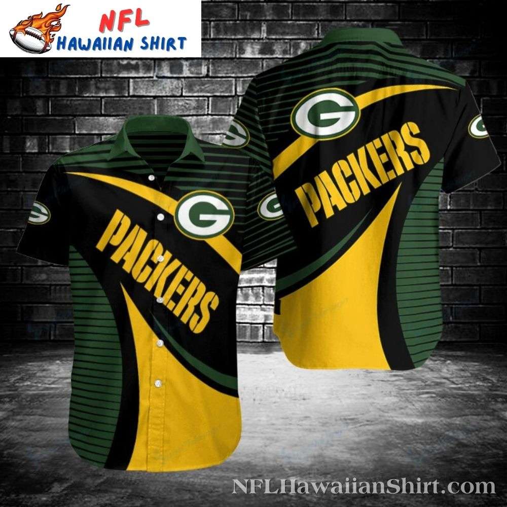 Packers Dynamic Play Green Gold Abstract Hawaiian Shirt
