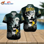 Packers Hawaiian Shirt With Mickey And Surfboard Design