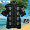 Packers Hawaiian Shirt With Skull Print And Tribal Pattern