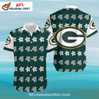 Packers Hawaiian Shirt With Turtle And Flower Pattern