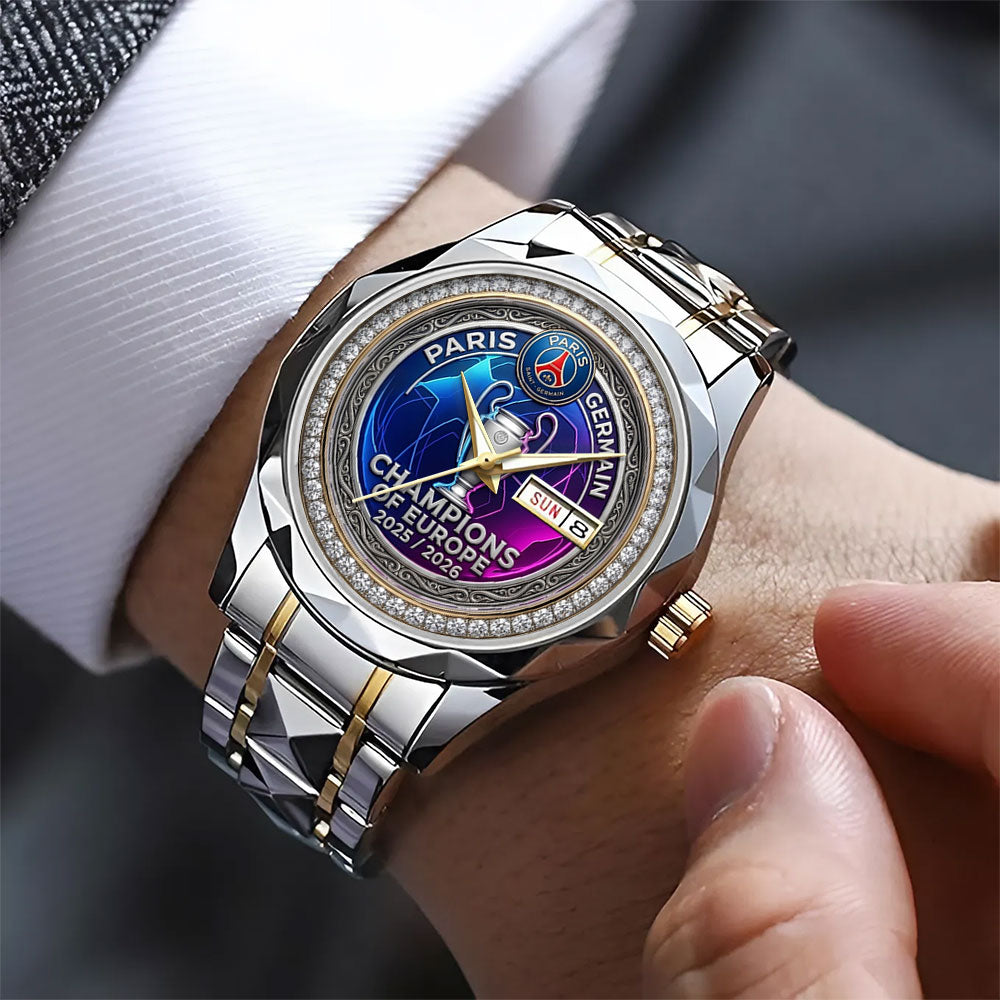 Paris Saint-Germain Champions of Europe 25/26 Alloy Luxury Quartz Watch - TMTHU6760