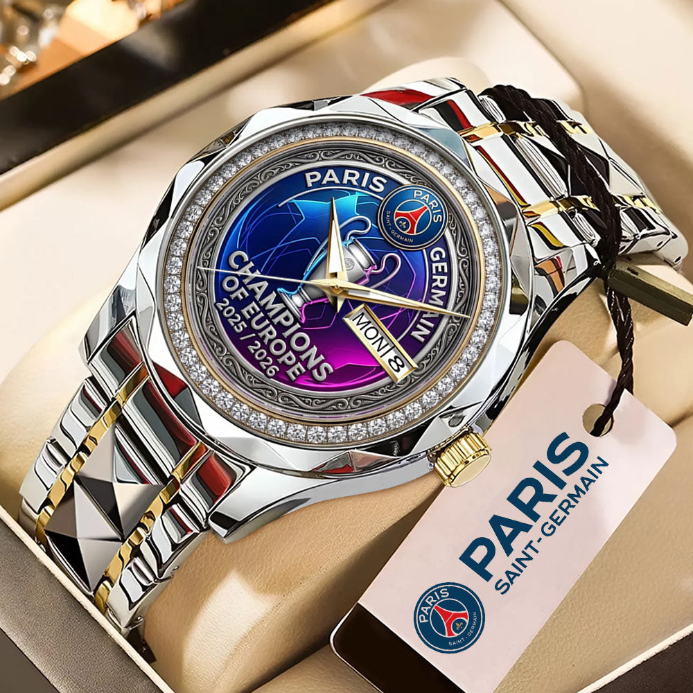 Paris Saint-Germain Champions of Europe 25/26 Alloy Luxury Quartz Watch - TMTHU6760