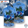 Parrot Tropical Island Indianapolis Colts Hawaiian Shirt