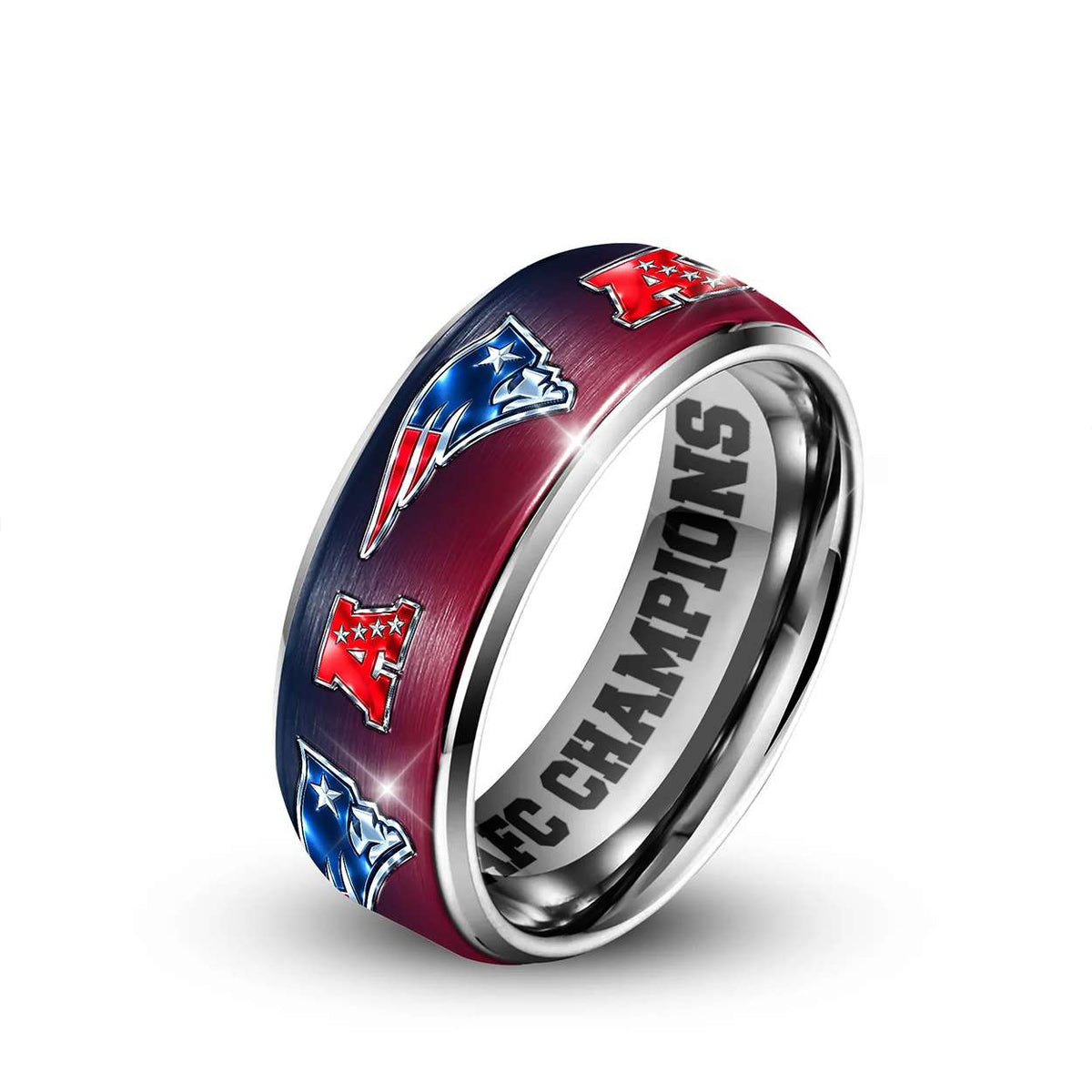 Patriots 2025 AFC Champions Tungsten Ring