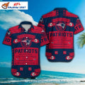 Patriots Championship Red And Navy Hawaiian Shirt