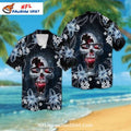 Patriots Skull & Floral Aloha Shirt – Hawaiian Style