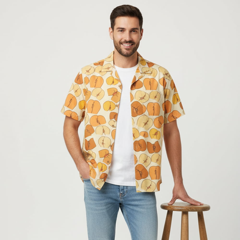 Peaches Butt Hawaiian Shirt