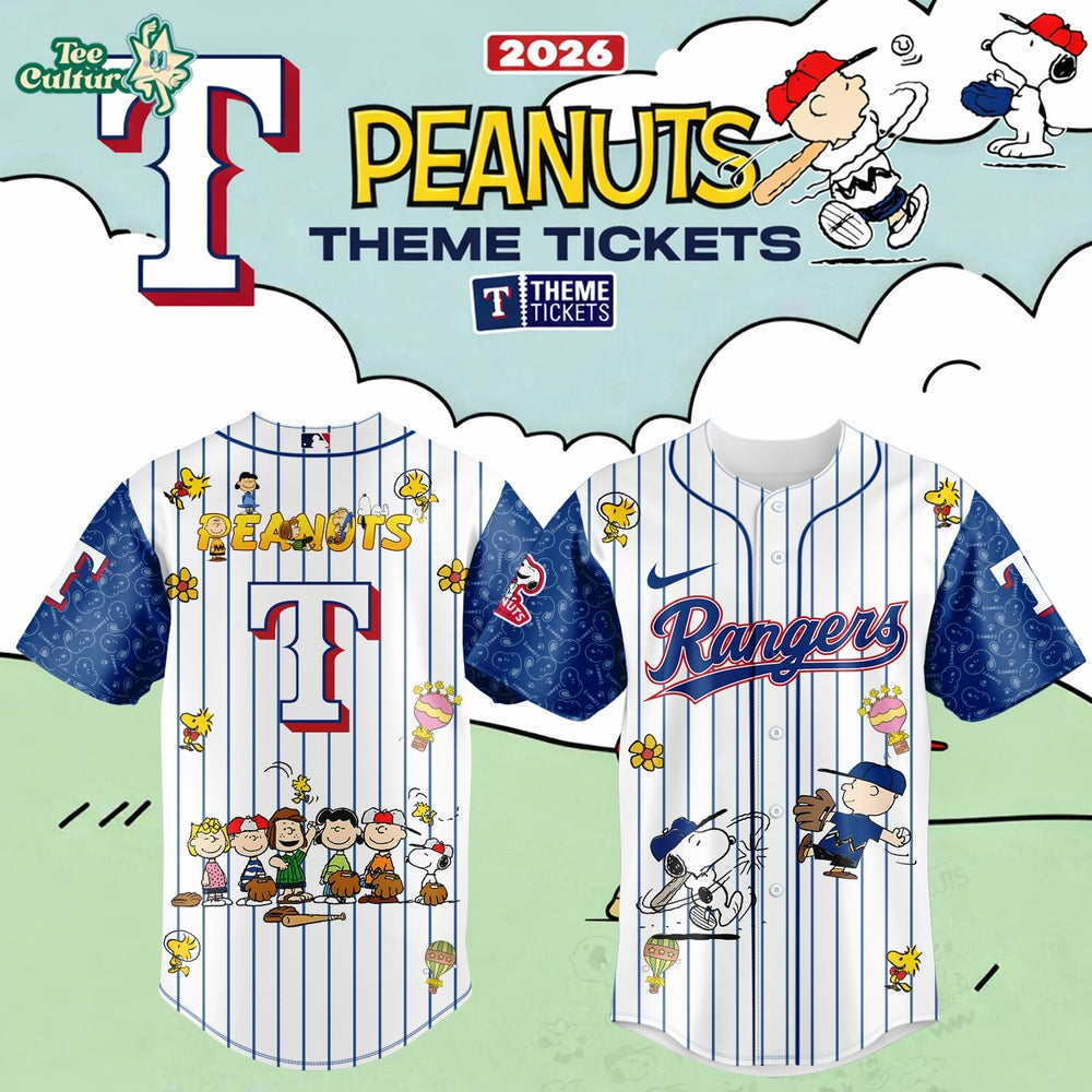Peanuts Jersey, Rangers Jersey, Snoopy Apparel