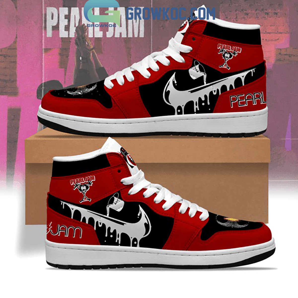 Pearl Jam A Snowflake Falls In May Fan Air Jordan 1 Shoes
