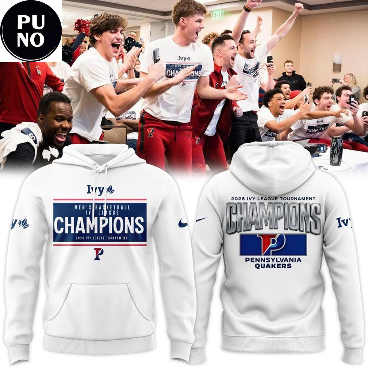 Pennsylvania Quakers 2026 Ivy League Men's Basketball Tournament Champions Hoodie T-Shirt