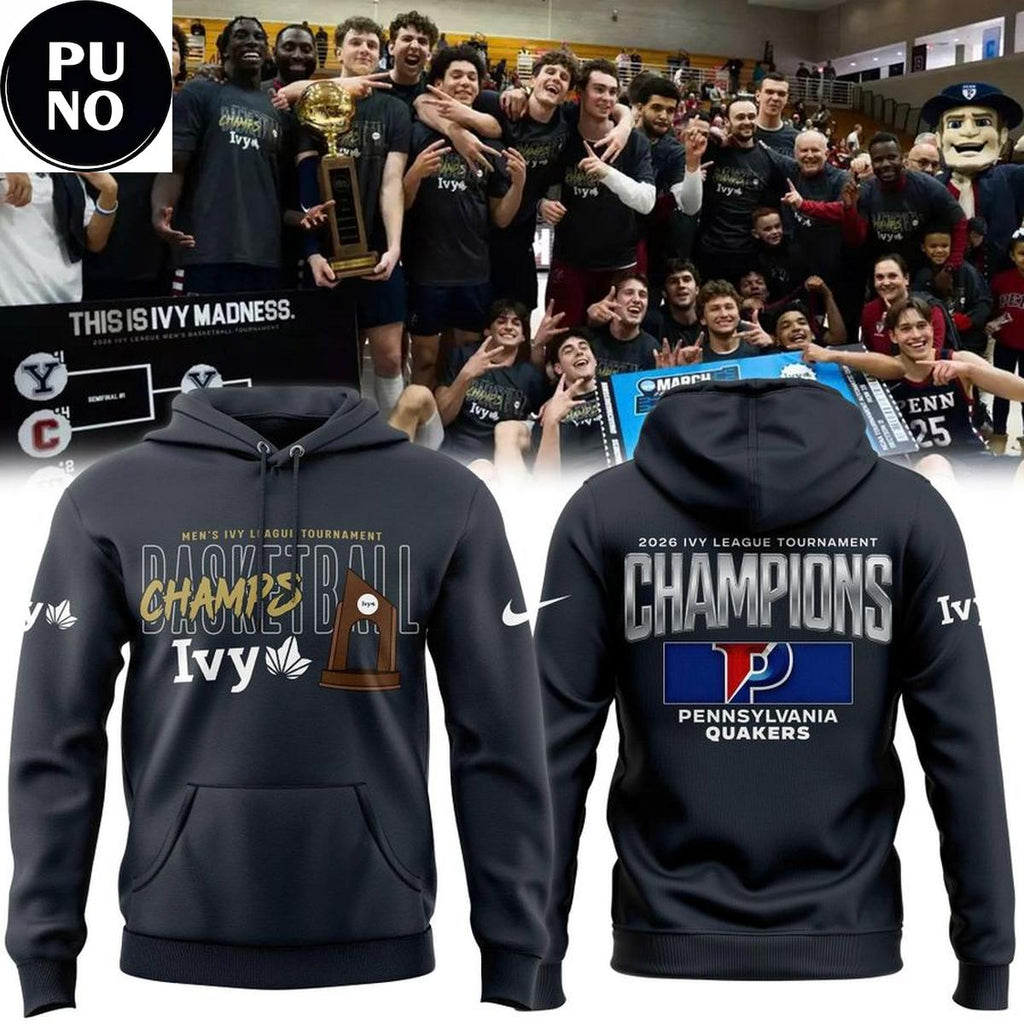 Pennsylvania Quakers 2026 Ivy League Men's Basketball Tournament Champions Hoodie T-Shirt