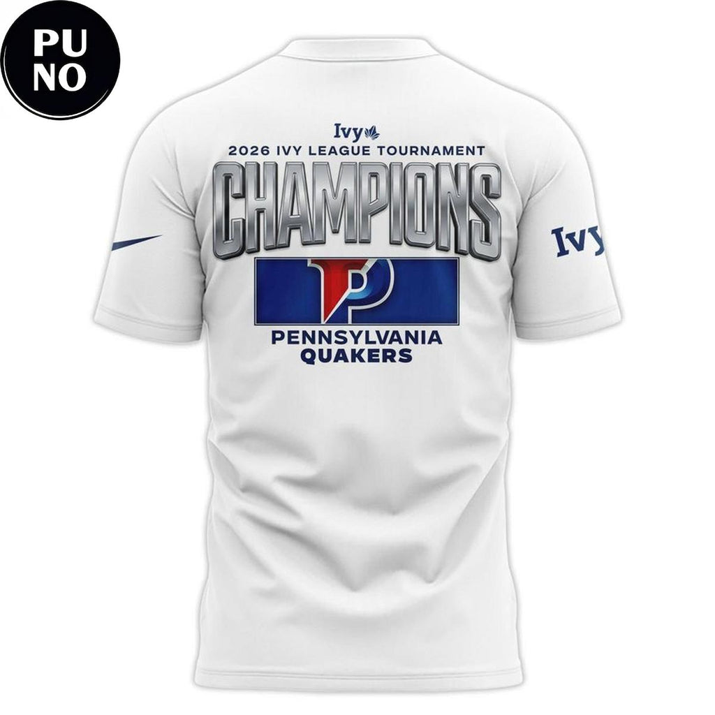 Pennsylvania Quakers 2026 Ivy League Men's Basketball Tournament Champions Hoodie T-Shirt