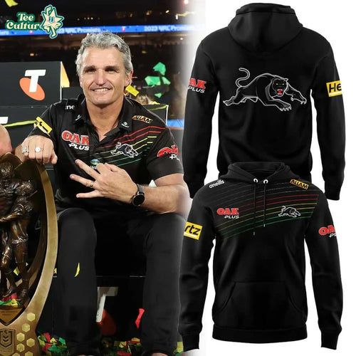 Penrith Panthers 2026 Coach Ivan Cleary 3D All Over Black Media Hoodie – Limited Edition