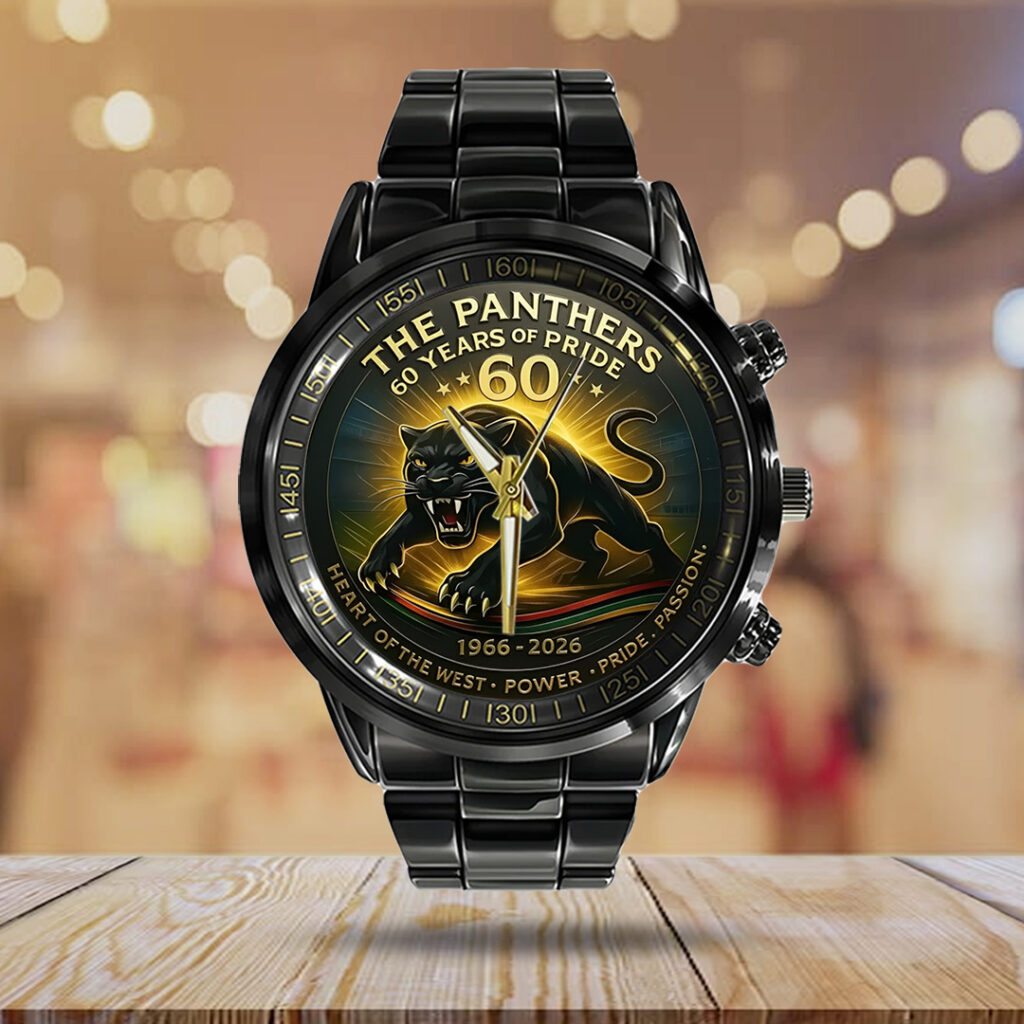 Penrith Panthers 60th Anniversary Black Stainless Steel Watch - TANTN17669