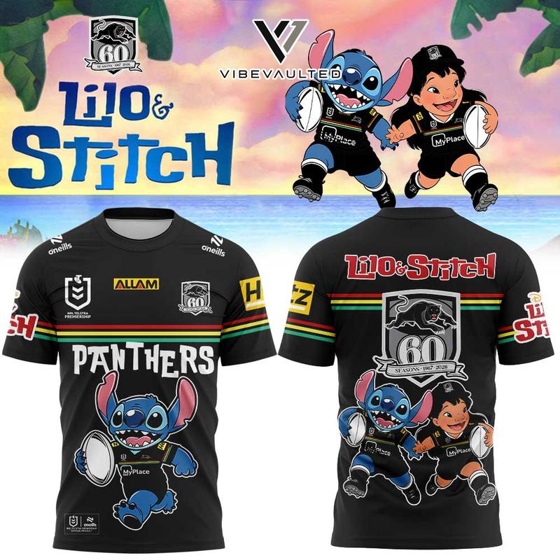 Penrith Panthers x Lilo & Stitch 2026 Special New Tee Shirt
