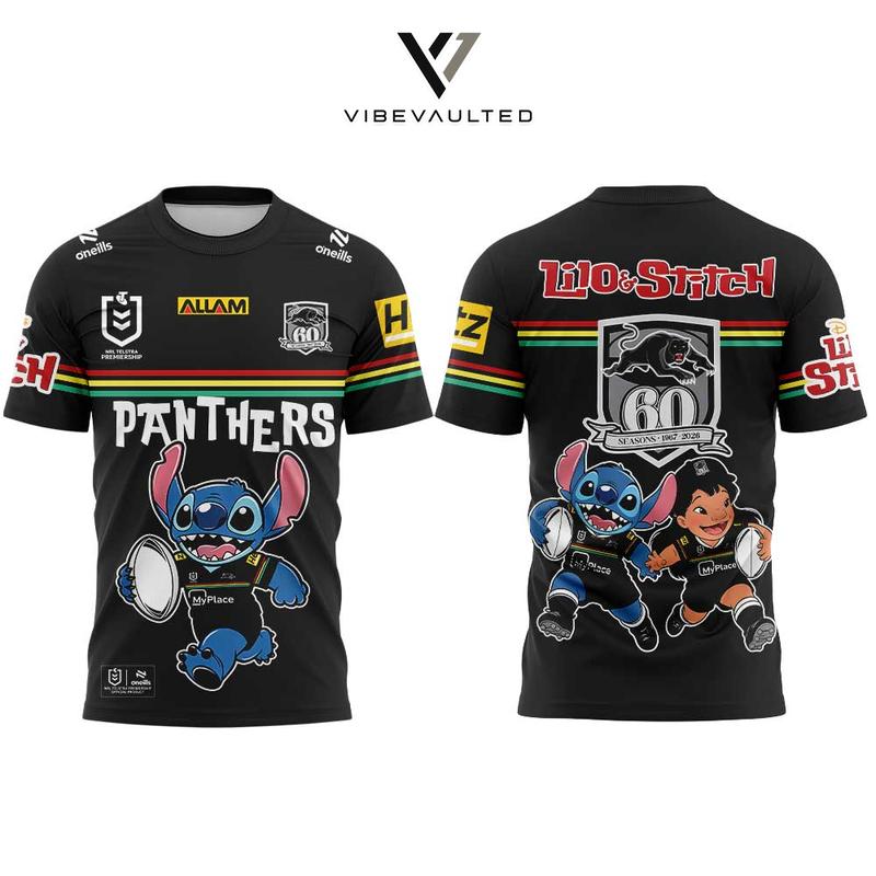 Penrith Panthers x Lilo & Stitch 2026 Special New Tee Shirt