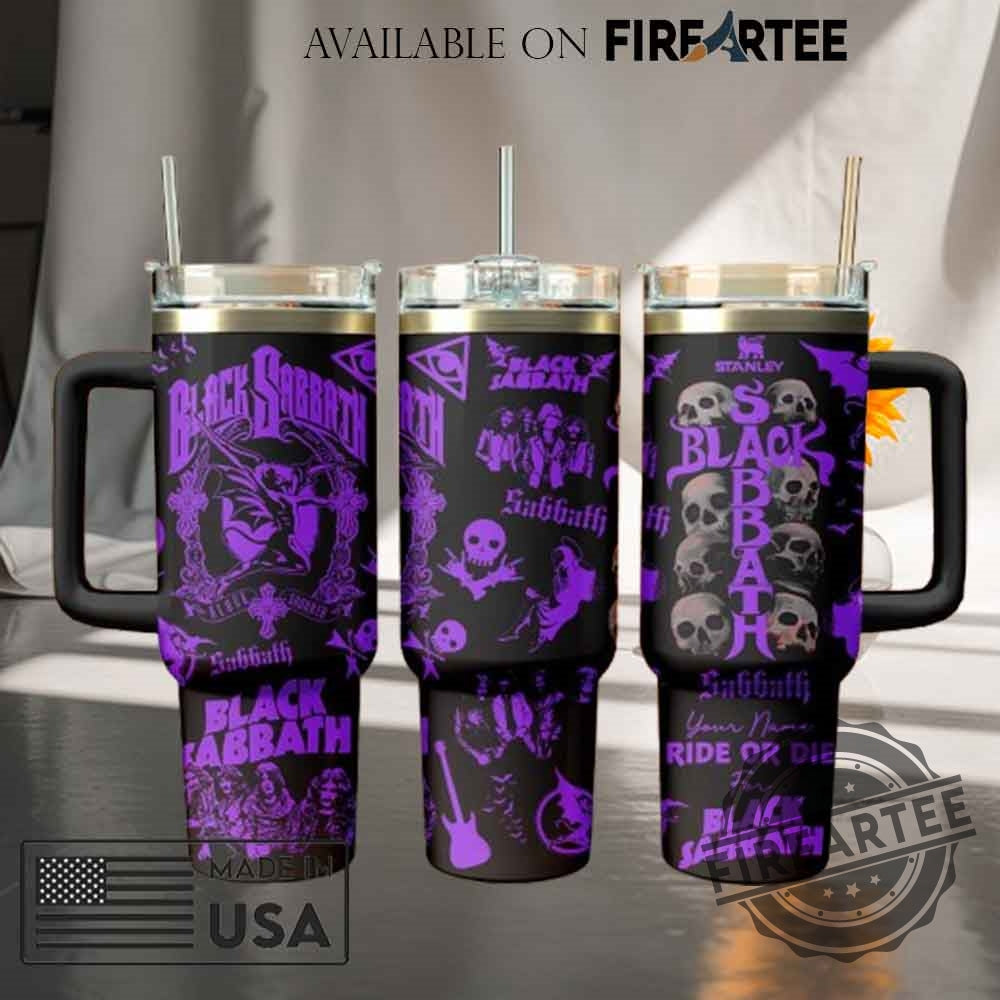 Personalized Black Sabbath Ride Or Die Travel Stanley Tumbler