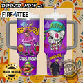 Personalized Chris Brown Breezy Tumbler Custom Purple Graffiti Design Drinkware