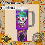 Personalized Chris Brown Breezy Tumbler Custom Purple Graffiti Design Drinkware