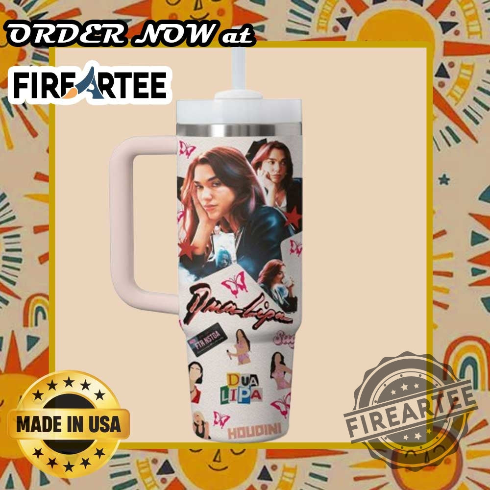 Personalized Dua Lipa Radical Optimism Tumbler Custom Drinkware With Artistic Album And Sticker Graphics