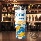 Personalized Name Corona Extra Detroit Lions NFL Tumbler