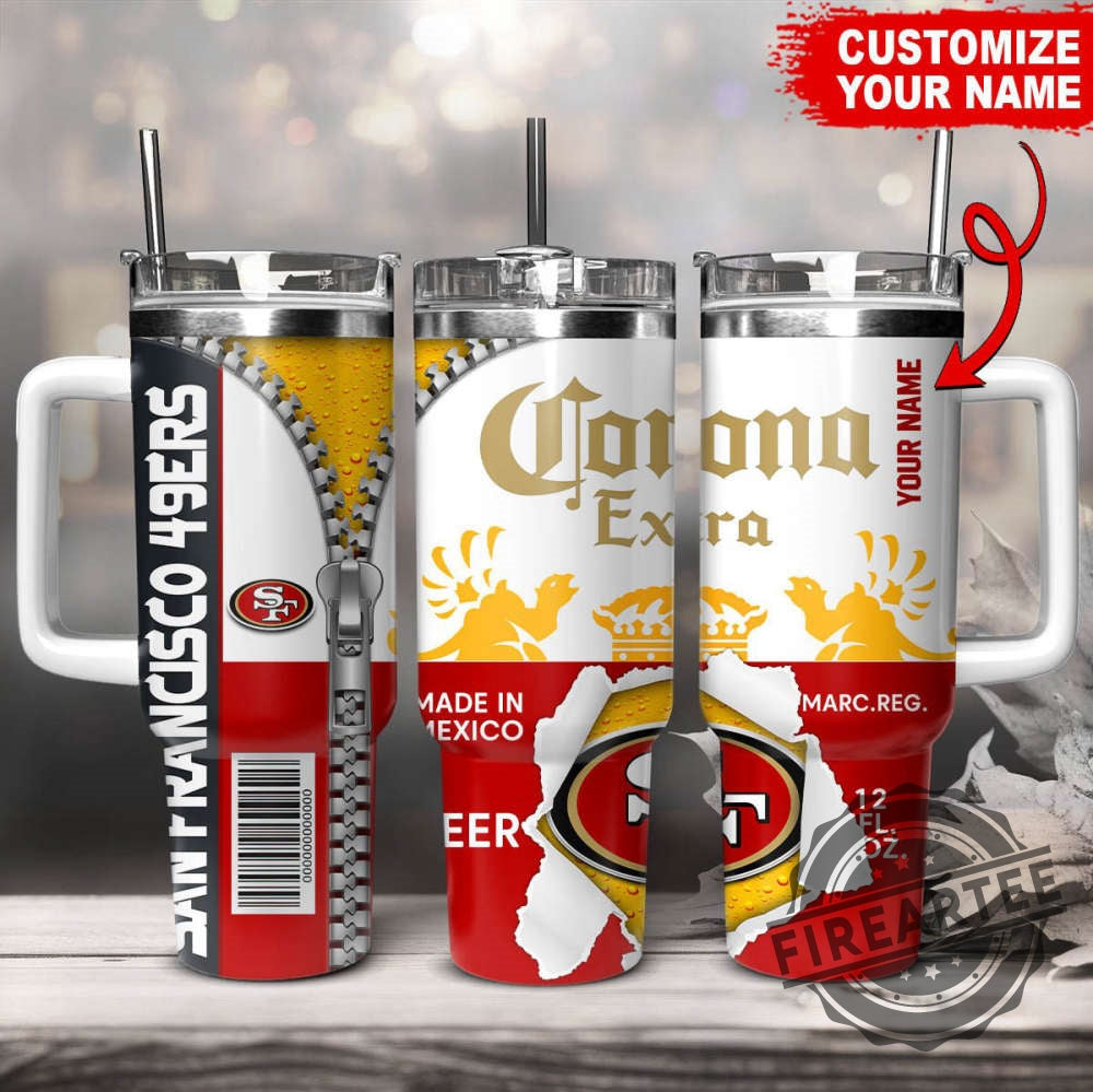 Personalized Name Corona Extra San Francisco 49Ers Tumbler