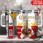 Personalized Name Corona Extra San Francisco 49Ers Tumbler