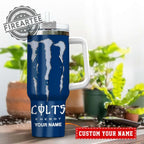 Personalized Name Energy Nutrition Facts Indianapolis Colts NFL Tumbler