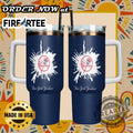 Personalized New York Yankees Tumbler With Paint Splash Design Customizable Baseball Drinkware