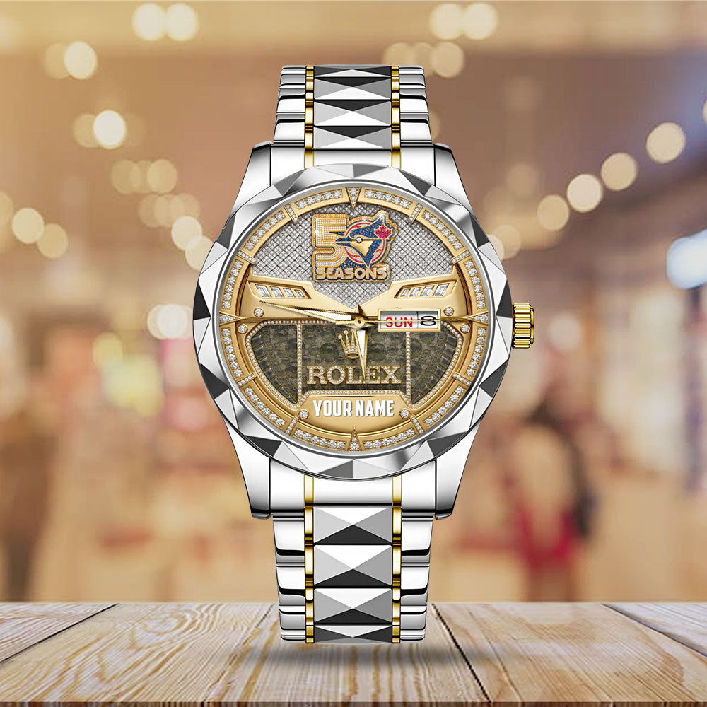 Personalized Toronto Blue Jays 50th Anniversary Alloy Luxury Quartz Watch - GNE6001