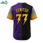 Personalized Yellow Lightning Baseball Jersey Custom Name Number Anime Inspired Sports Shirt