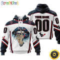 Personalized Houston Texans All Over Print 3D Hoodie Please Control A Mouth Unisex Hoodie