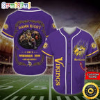 Personalized NFL Minnesota Vikings Baseball Jersey Fan Name