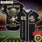 Personalized NFL New Orleans Saints Baseball Jersey Art Skull