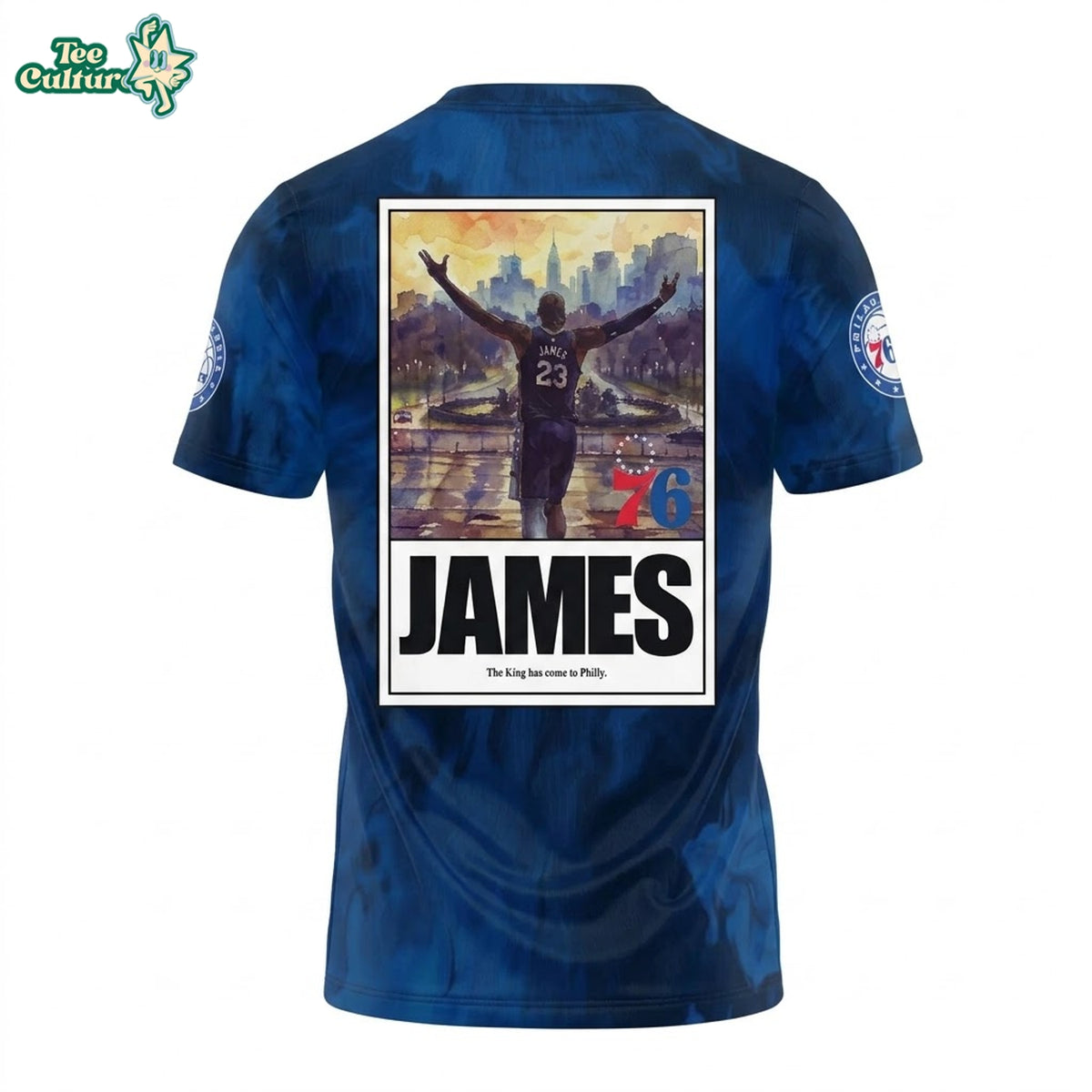 Philadelphia 76ers LeBron James Welcome The King Premium 3D All Over Print T-Shirt
