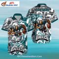 Philadelphia Eagles Aloha Shirt Fierce Eagle Action Print