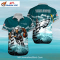 Philadelphia Eagles Aloha Shirt Fierce Eagle And Lighthouse