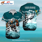 Philadelphia Eagles Aloha Shirt Fierce Eagle And Lighthouse