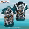 Philadelphia Eagles Aloha Shirt Fierce Eagle Battle Theme