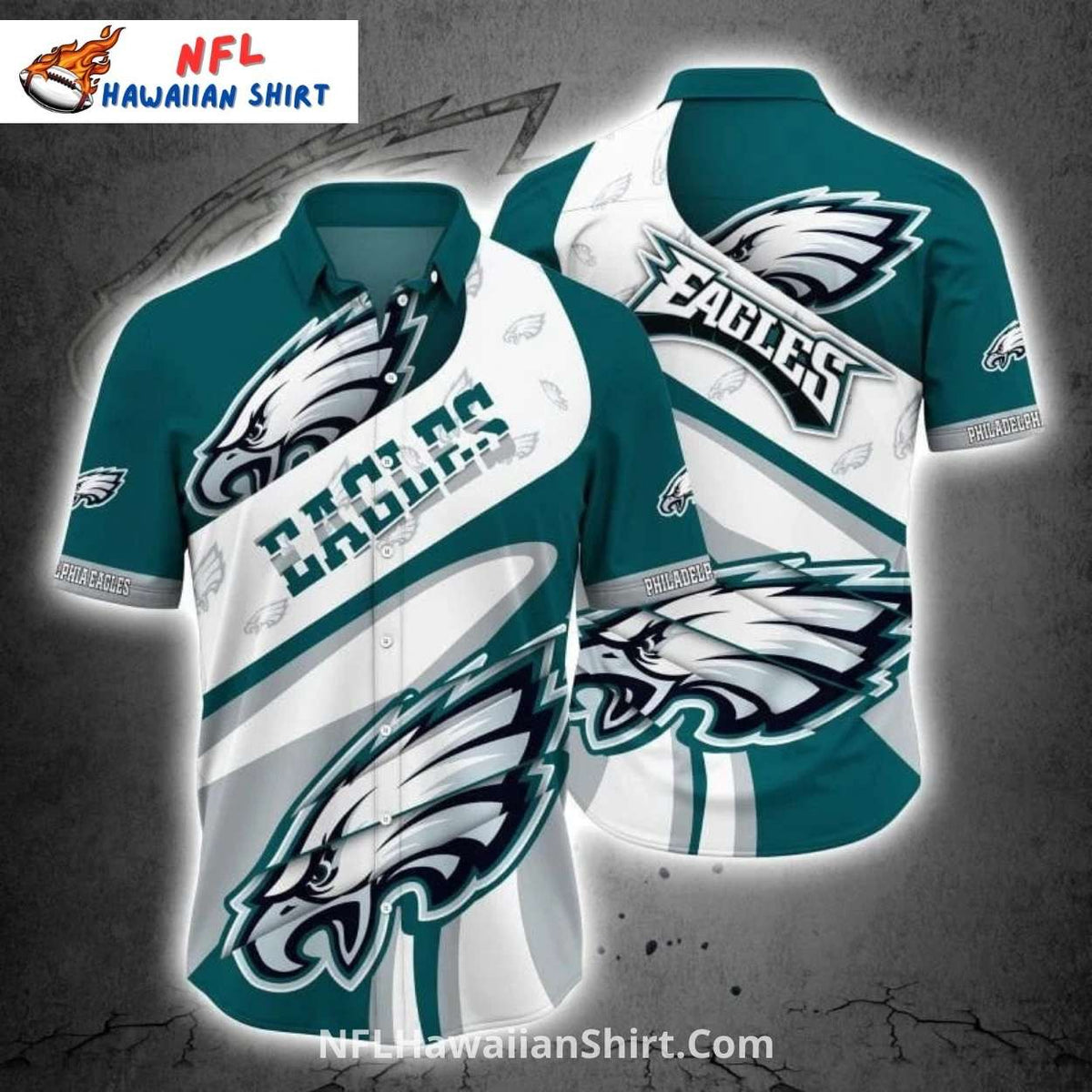 Philadelphia Eagles Aloha Shirt Modern Stripes And Team Logo
