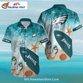 Philadelphia Eagles Aloha Shirt Surf And Starfish Design