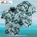 Philadelphia Eagles Aloha Shirt Tropical Leaves And Logo