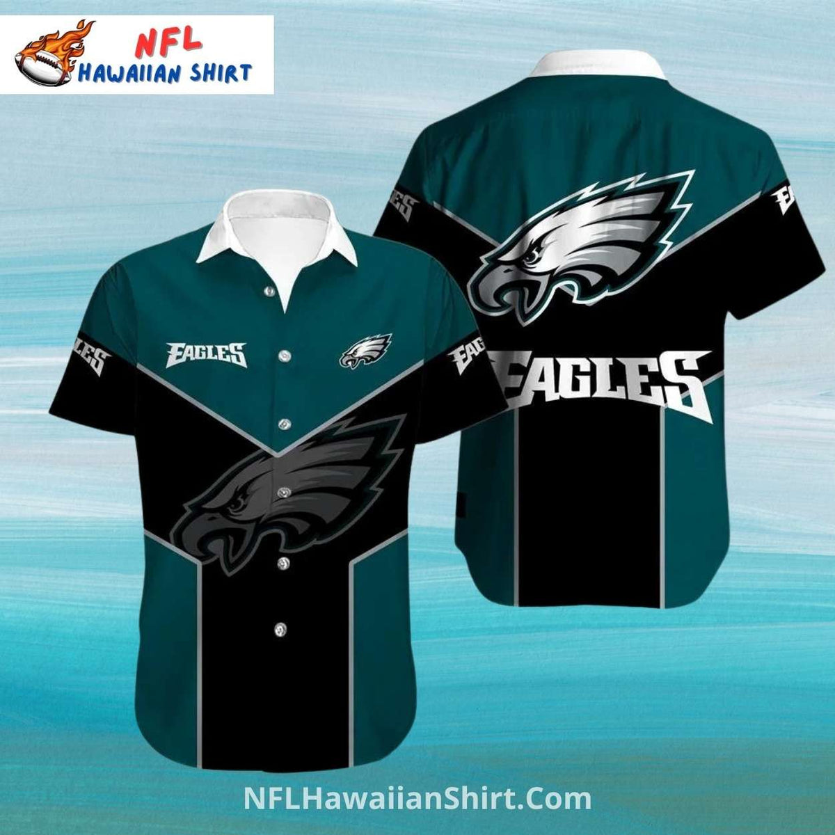 Philadelphia Eagles Bold Chevron Hawaiian Shirt Design