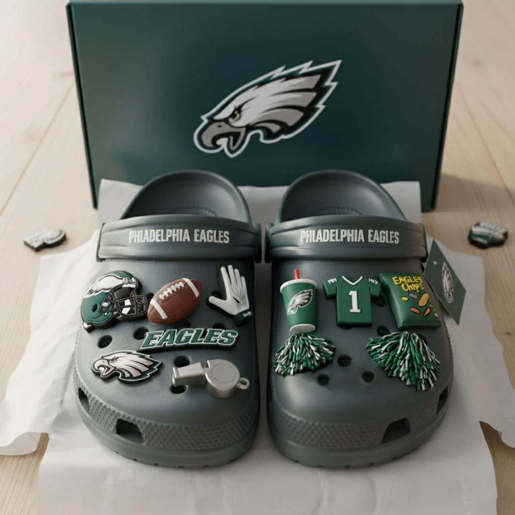 Philadelphia Eagles Croc Charms