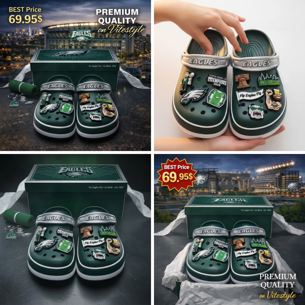 Philadelphia Eagles Crocband Charms Crocs 2026